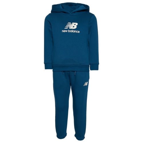 Boys New Balance Stacked Logo Fleece Set - Boys' Toddler Streamsong/White Size 12MO