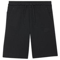 Boys' Grade School - Nike NSW Tech Fleece Short - Black/Black