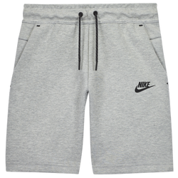 Girls' Grade School - Nike NSW Tech Fleece Shorts - Grey/Grey/Black