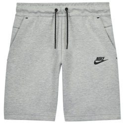 Boys' Grade School - Nike NSW Tech Fleece Shorts - Black/Grey/Grey