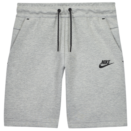 Shop Nike Boys  Nsw Tech Fleece Shorts In Gray/gray/black