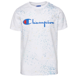 Boys' Grade School - Champion Paint Splatter T-Shirt - White/Multicolor