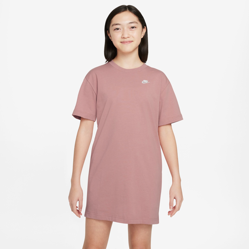 Nike Kids' Girls  Nsw T-shirt Dress In Red Stardust/white