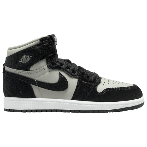 

Jordan Girls Jordan Retro 1 High OG - Girls' Preschool Basketball Shoes Grey/Black/White Size 12.0
