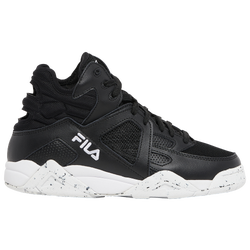 Boys' Grade School - Fila Cage Mid - Black/White/Black