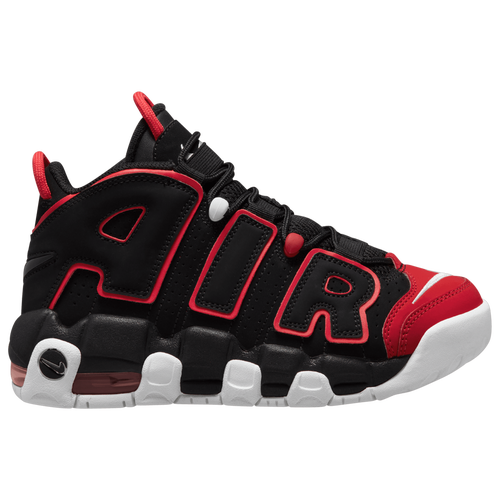 

Boys Nike Nike Air More Uptempo - Boys' Grade School Shoe Black/White Size 05.5