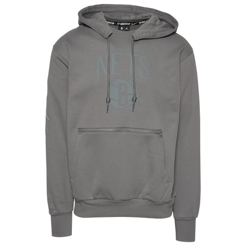 

Nike Mens Nike Nets Courtside Fleece Statement Pullover - Mens Dark Steel Grey Size L
