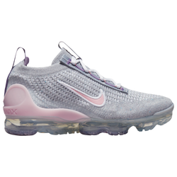 Girls' Grade School - Nike Air Vapormax 2021 FK - Wolf Grey/Pink Glaze