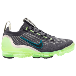 Boys' Grade School - Nike Vapormax 21 - Black/Volt/Gray