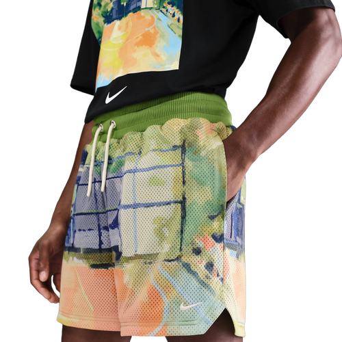 MENS - Nike Dri-FIT 5" Mesh Shorts - Green/Tan