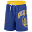 Nike Warriors Courtside 75 Fleece Shorts - Men's Blue/Yellow