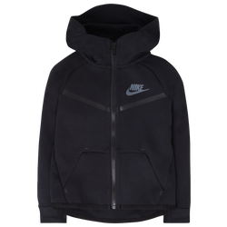 Boys' Preschool - Nike Tech Fleece Full-Zip Hoodie - Black/Black