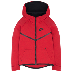 Boys' Preschool - Nike Tech Fleece Full-Zip Hoodie - Red/Grey
