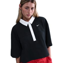 Women's - Nike NSW Street Polo - Black/Black/White