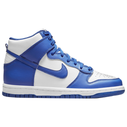 Boys' Grade School - Nike Dunk High - White/Blue