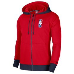 Men's - Nike 76ers CE Courtside Heavyweight FZ Hoodie - Red/Navy