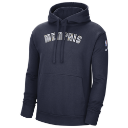 Men's - Nike Grizzlies Essential NBA Pullover Hoodie - Navy/White