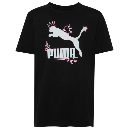 

Boys PUMA PUMA Wings & Crowns Graphic T-Shirt - Boys' Grade School Black/Blue Size XL