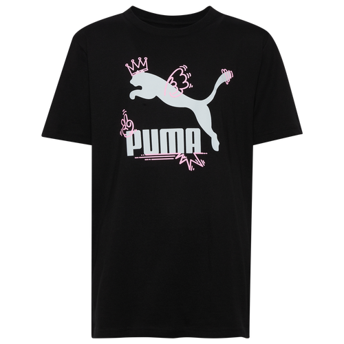 BOYS - PUMA Wings & Crowns Graphic T-Shirt - Blue/Black