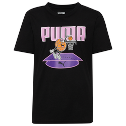 Boys' Grade School - PUMA Ball Court Graphic T-Shirt - Black/Pink