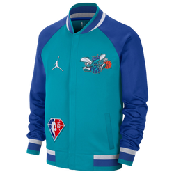 Men's - Nike Hornets Jacket - Blue/White