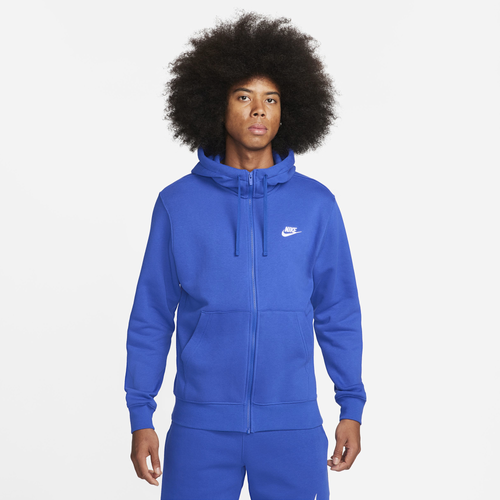 

Nike Mens Nike Club Full-Zip Hoodie - Mens Game Royal/Game Royal/White Size L