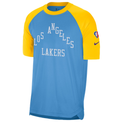 Men's - Nike Lakers CE Pregame Warm-Up Shooting T-Shirt - Blue/Gold