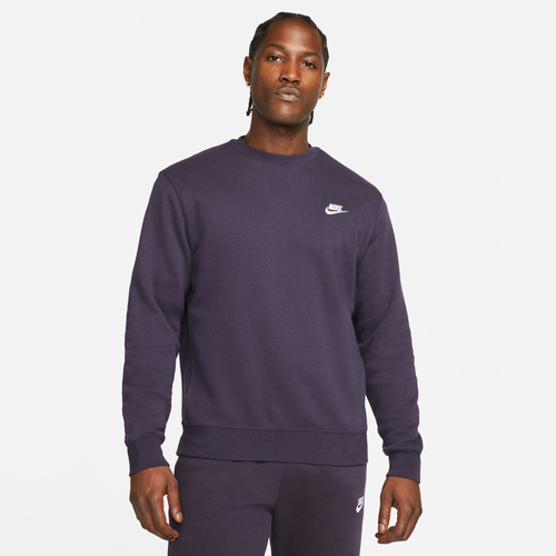 

Nike Mens Nike Club Crew - Mens White/Purple Size L