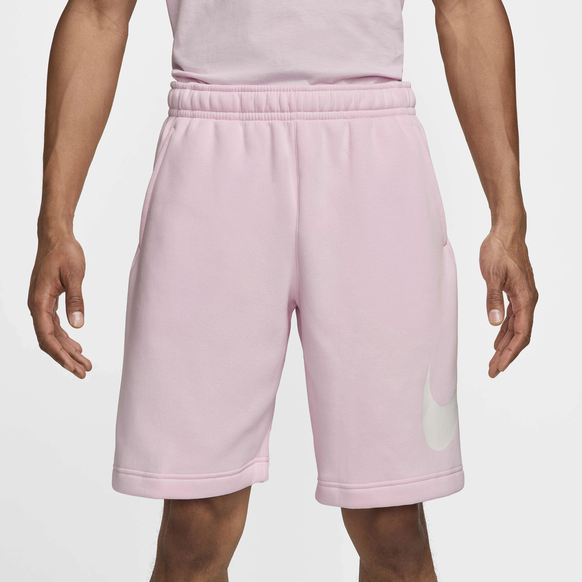 Pink fleece nike shorts best sale