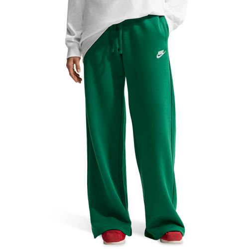 Nike NSW Club Fleece Mid Rise Pants Wide - Nike White/Malachite