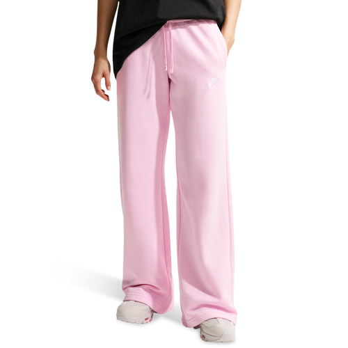  - Nike NSW Club Fleece Mid Rise Pant Wide - Pink Foam/White