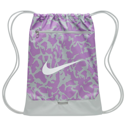 

Nike Nike Brasilia Drawstring Printed Bag - Adult Light Silver/Rush Fuchsia/White Size One Size
