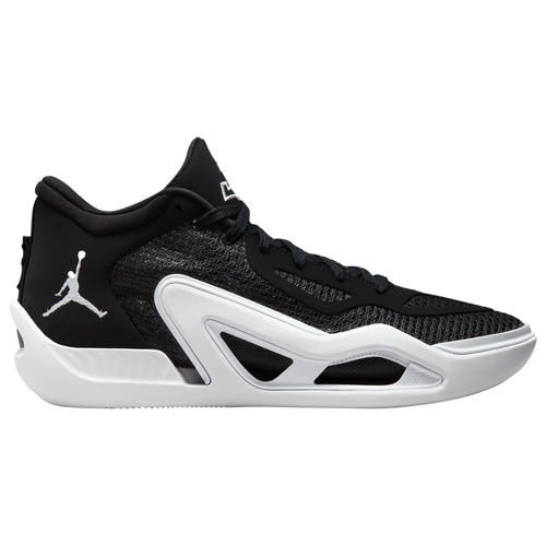 

Jordan Mens Jordan Tatum 1 TB - Mens Basketball Shoes Black/White/Gray Fog Size 11.0