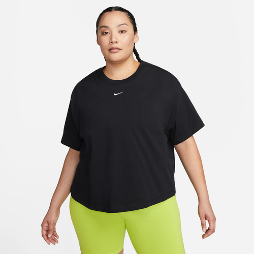 Nike Women's  Sportswear Essentials Boxy T-shirt (plus Size) In Black/white