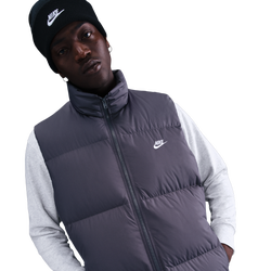 Men's - Nike Club Puffer Vest 550 - Iron Grey/White