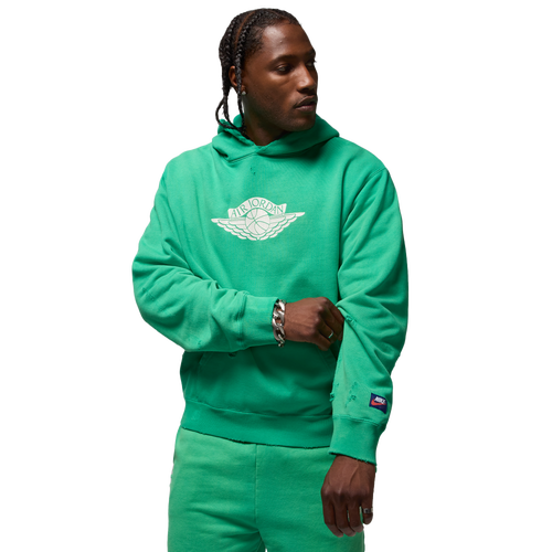 MENS - Jordan Rare Air Fleece Pullover Hoodie - Green/Tan