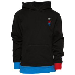 Girls' Grade School - Champion Triple Stacked Fleece Hoodie - Black/Blue