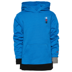 Girls' Grade School - Champion Triple Stacked Fleece Hoodie - Blue/Black