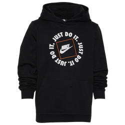 Boys' Grade School - Nike JDI Circle Hoodie - Black/White