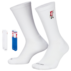 Men's - Nike Everyday Plush Cushioned Crew Socks - White/Royal/Red