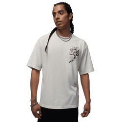 Men's - Jordan Brooklyn SBB Oversize GFX Short Sleeve Crew - Sail/Orange