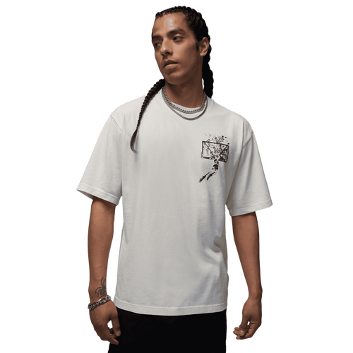 MENS - Jordan Brooklyn SBB Oversize GFX Short Sleeve Crew - Sail/Orange