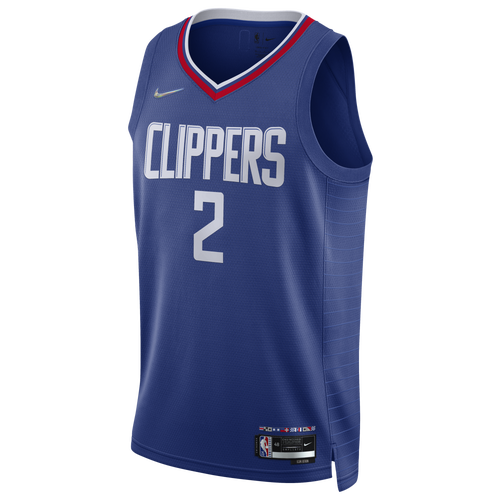 

Nike Mens Kawhi Leonard Nike Clippers Dri-FIT Swingman DMD Icon Jersey - Mens Rush Blue/White/Red Size S