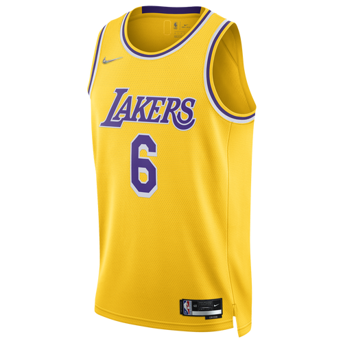 

Nike Mens Lebron James Nike Lakers Dri-FIT Swingman DMD Icon Jersey - Mens Amarillo Size S