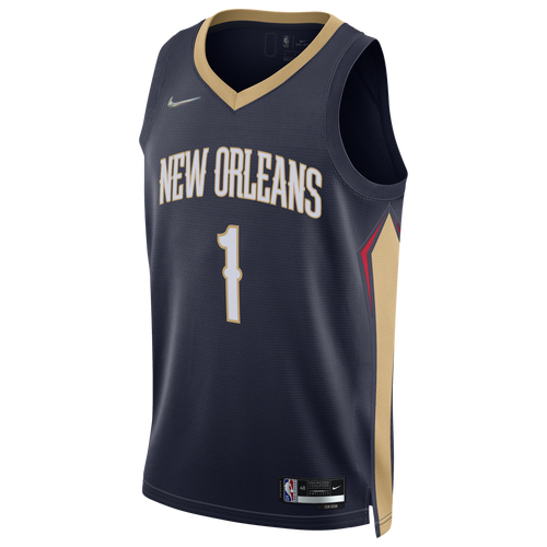 

Nike Mens Zion Williamson Nike Pelicans Dri-FIT Swingman DMD Icon Jersey - Mens Gold/Navy Size XXL