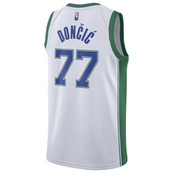 Men's - Nike Mavericks Moment Swingman Jersey - White/Green