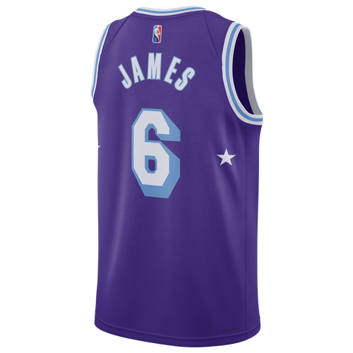 

Nike Mens Lebron James Nike Lakers Swingman Jersey - Mens Purple/White Size M