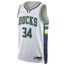 Nike Bucks Moment Swingman Jersey - Men's White/Green