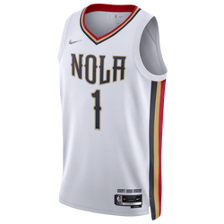 Men's - Nike Pelicans Moment Swingman Jersey - White/Gold