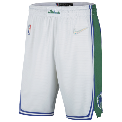 

Nike Mens Dallas Mavericks Nike Mavericks NBA Swingman Shorts 21 - Mens White/Green Size M